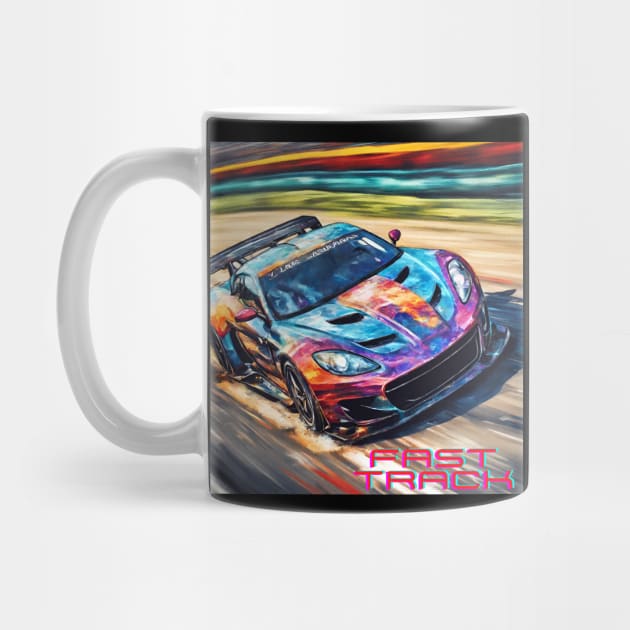Race car in watercolor painting by Urbanprint